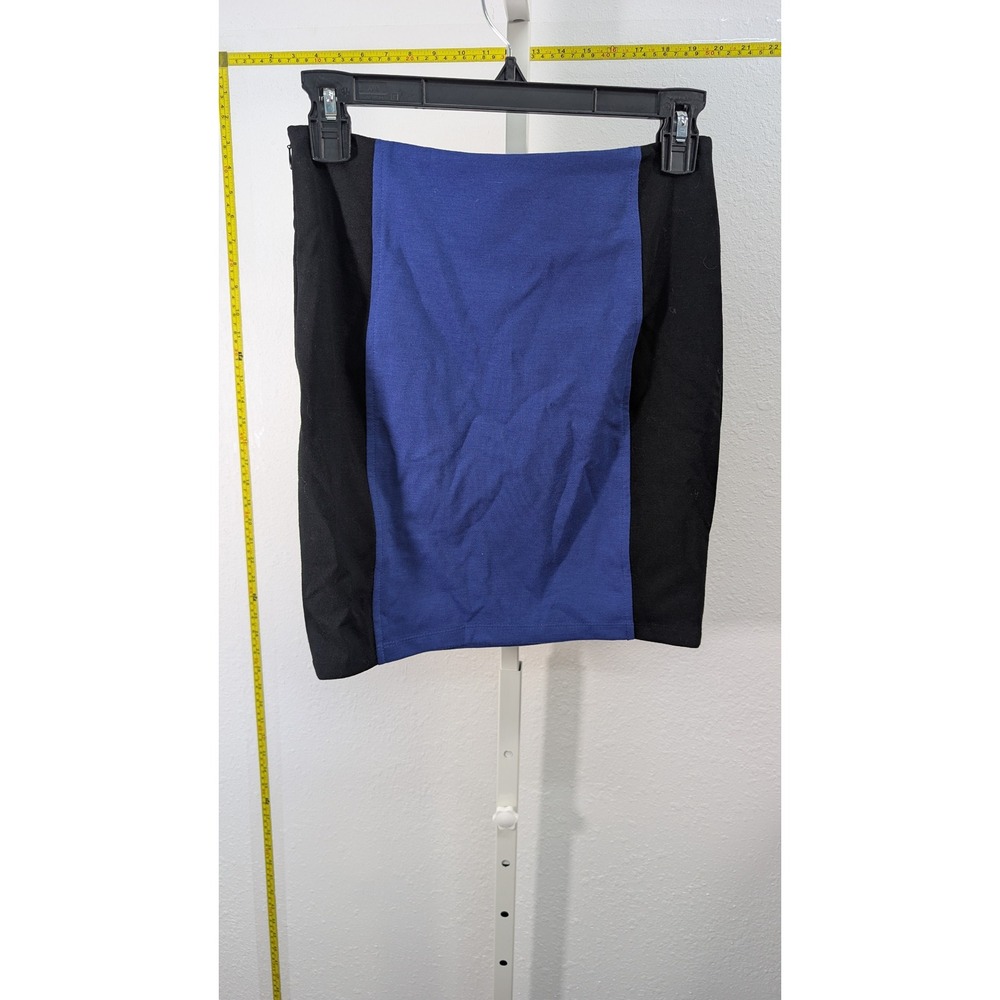 Sugarlips‎ Womens Colorblock Mini Skirt Blue Black Bodycon Size S